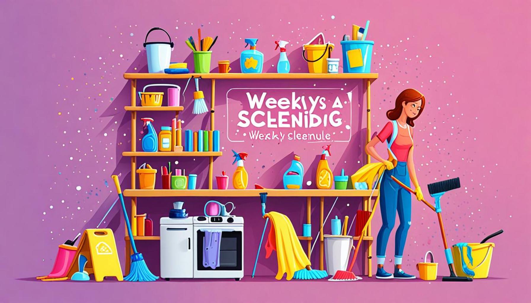How to create an effective weekly cleaning schedule to maximize efficiency in house cleaning